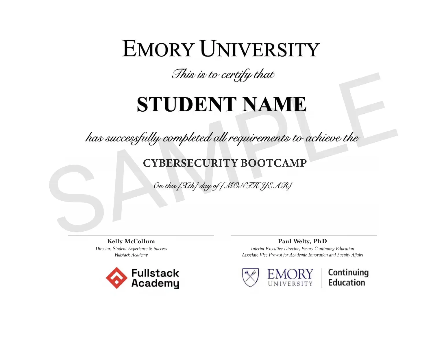 Emory Cybersecurity Certificate