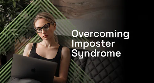 Woman working on laptop - overcoming imposter syndrome
