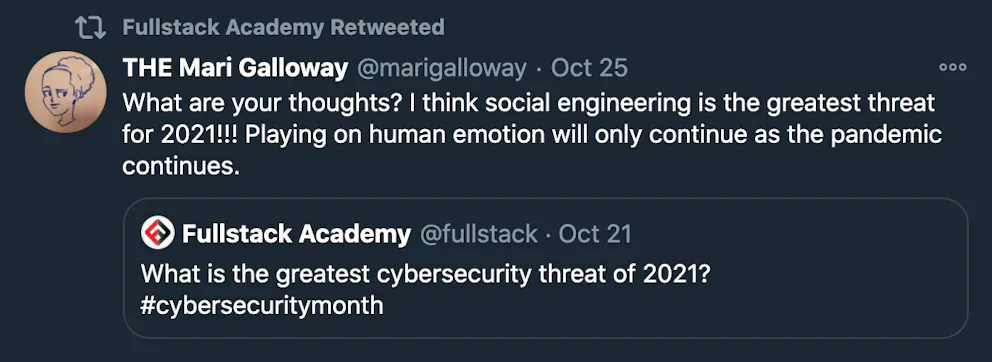 Twitter Cyber Prediction 2021 Social Engineering
