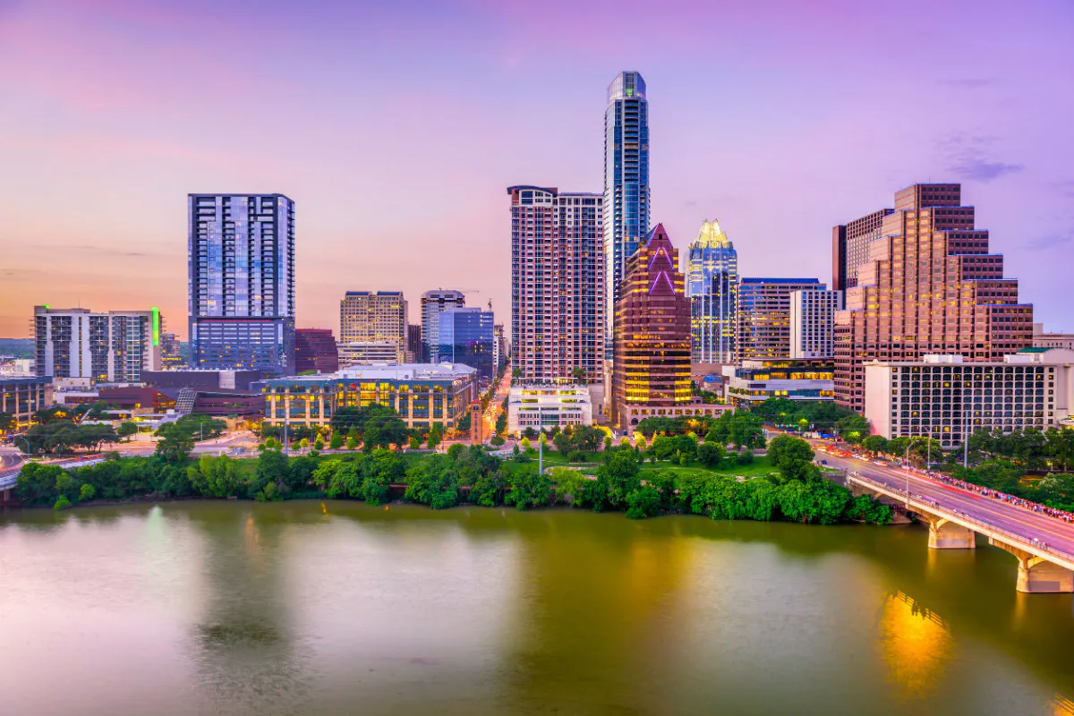 Skyline of Austin Texas, a tech job hotspot