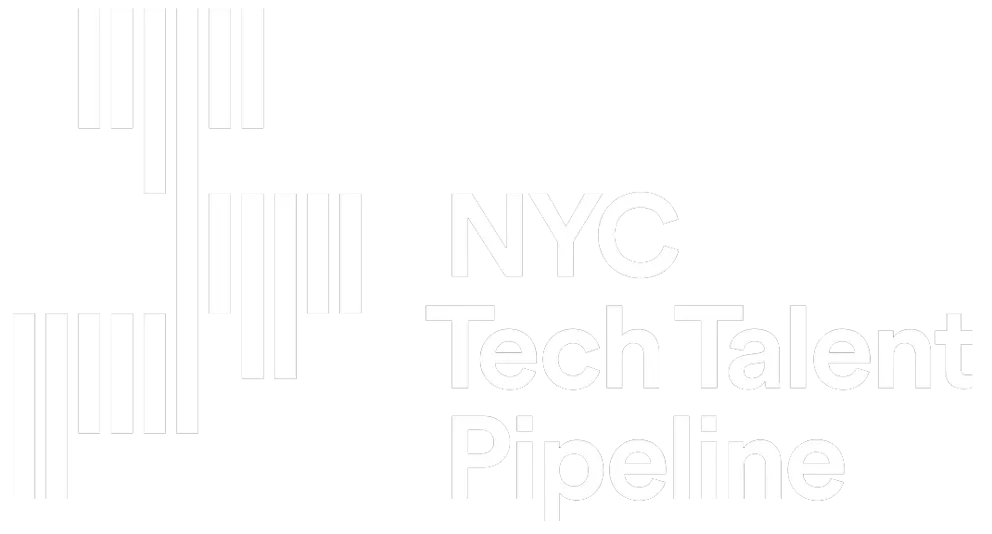 Tech talent pipeline logo white