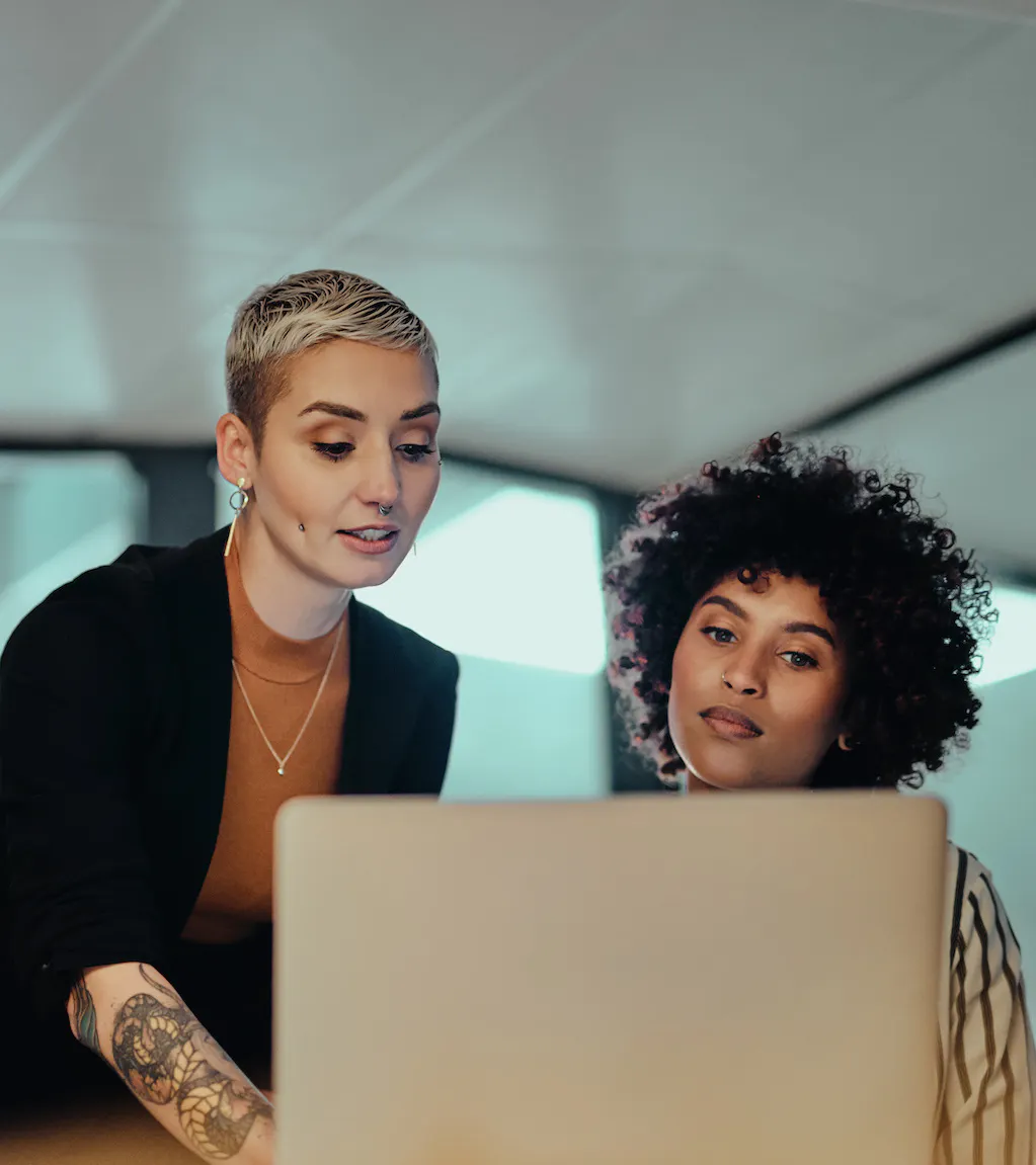 Group of women working in tech