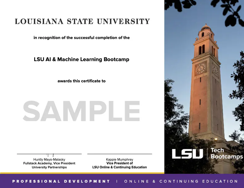 LSU AI ML Certificate Sample