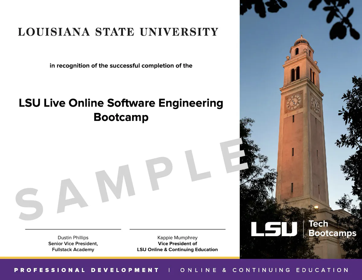 Sample LSU Coding Certificate