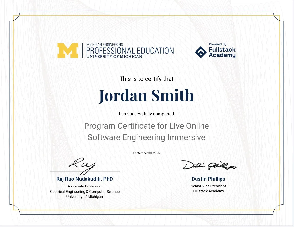 ME OPE Coding Bootcamp Certificate Sample
