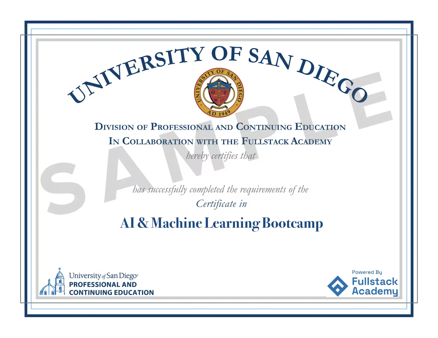 USD AIML Certificate