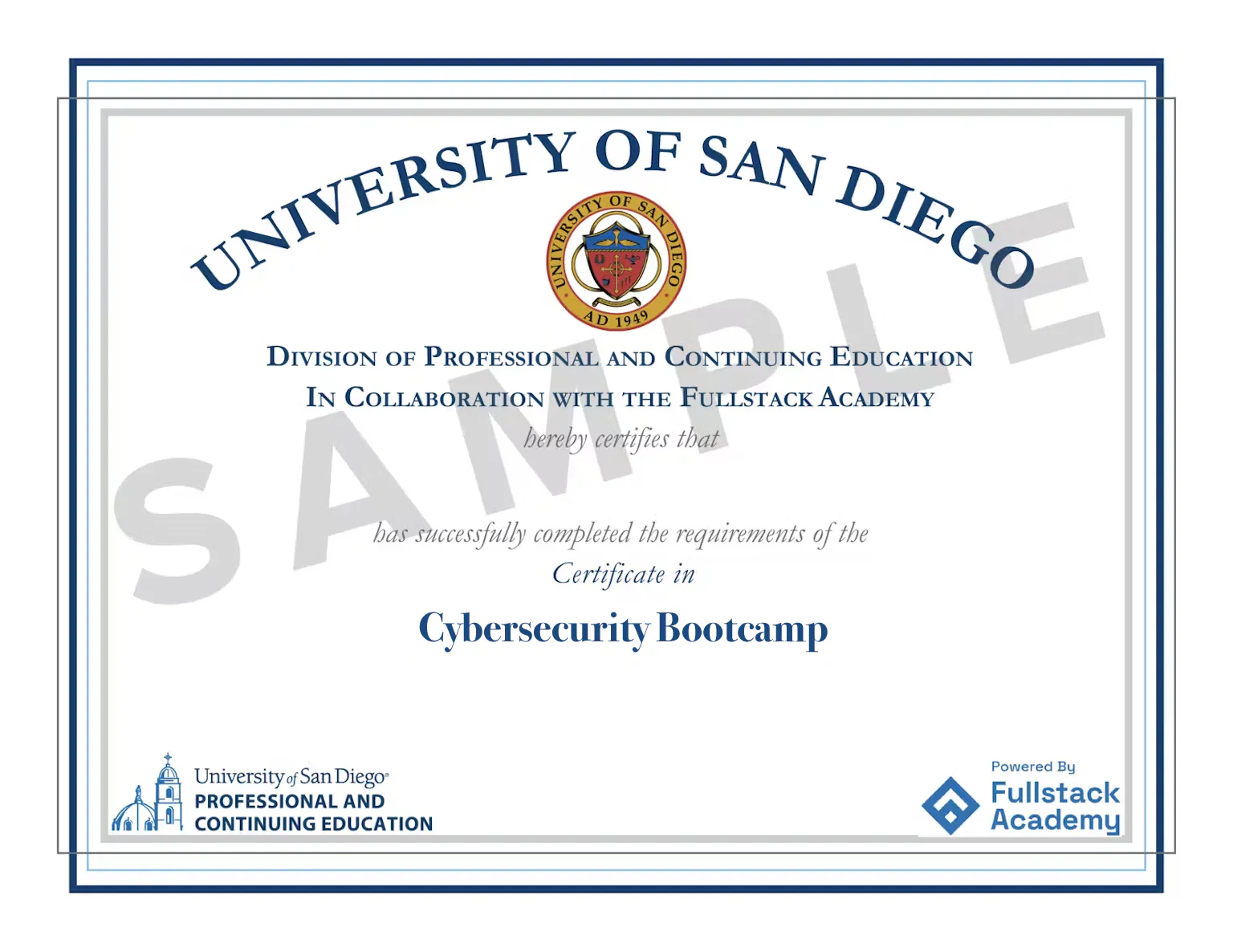 USD Cybersecurity Certificate
