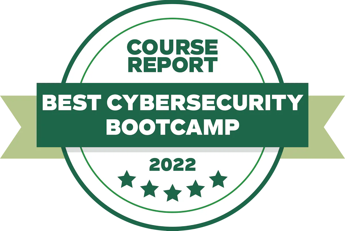 2022 best cybersecurity bootcamps badge