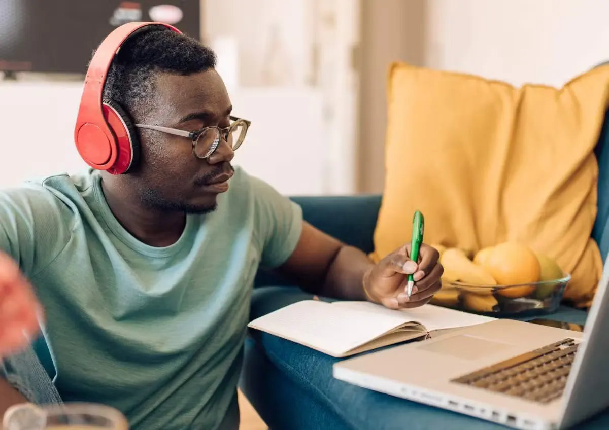 Man with headphones